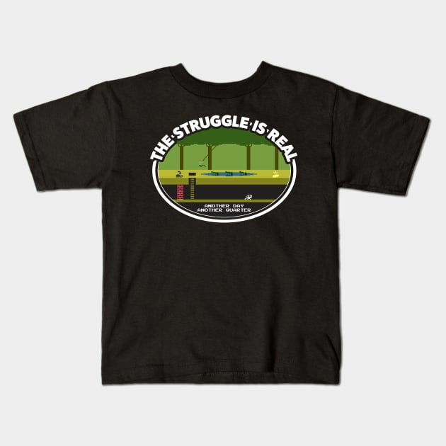 Pitfall - The Struggle is Real (Activision) Kids T-Shirt by Chewbaccadoll